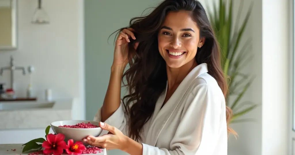 Hibisco no cabelo: o tratamento natural que devolve brilho e força aos fios Hibisco no cabelo: o tratamento natural que devolve brilho e força aos fios