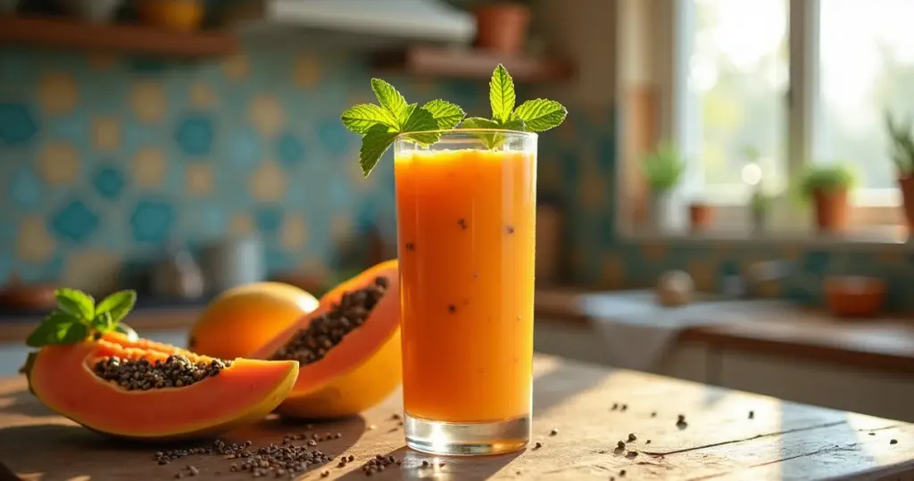 Como fazer vitamina de mamão cremosa em 5 minutos (sem ficar aguada)