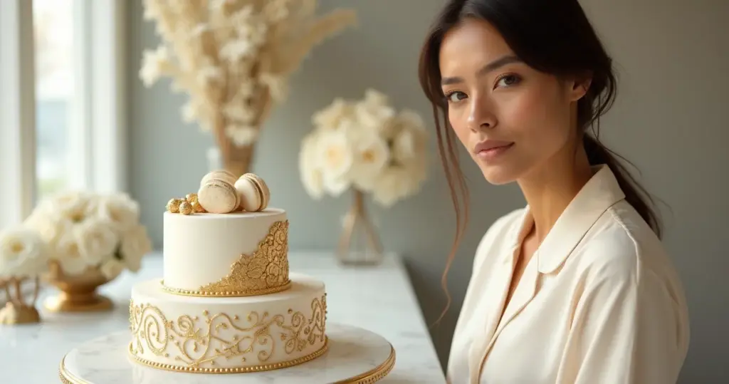 15 Ideias de Decoração de Bolo Branco com Dourado que São Luxo Puro 15 Ideias de Decoração de Bolo Branco com Dourado que São Luxo Puro