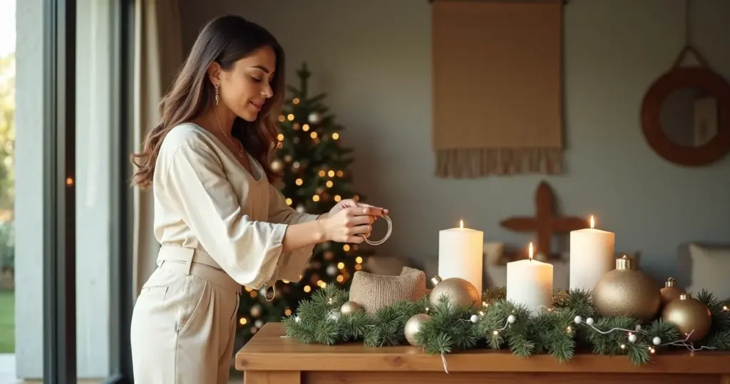17 Ideias de Decoração de Natal para Aparador de Sala (sem Errar no Equilíbrio) 17 Ideias de Decoração de Natal para Aparador de Sala (sem Errar no Equilíbrio)