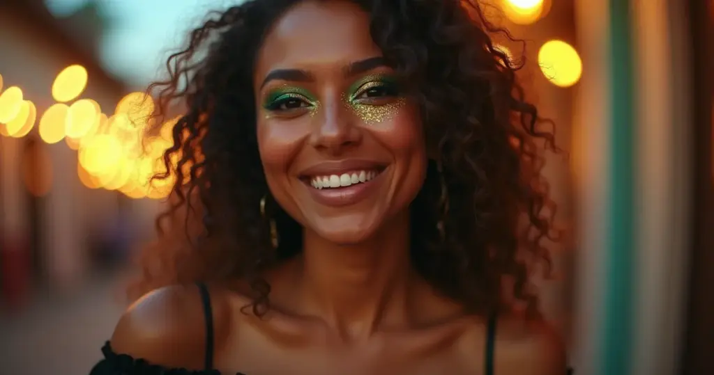 Maquiagem de Carnaval Simples: Brilhe em 15 Minutos com 1 Elemento Maquiagem de Carnaval Simples: Brilhe em 15 Minutos com 1 Elemento