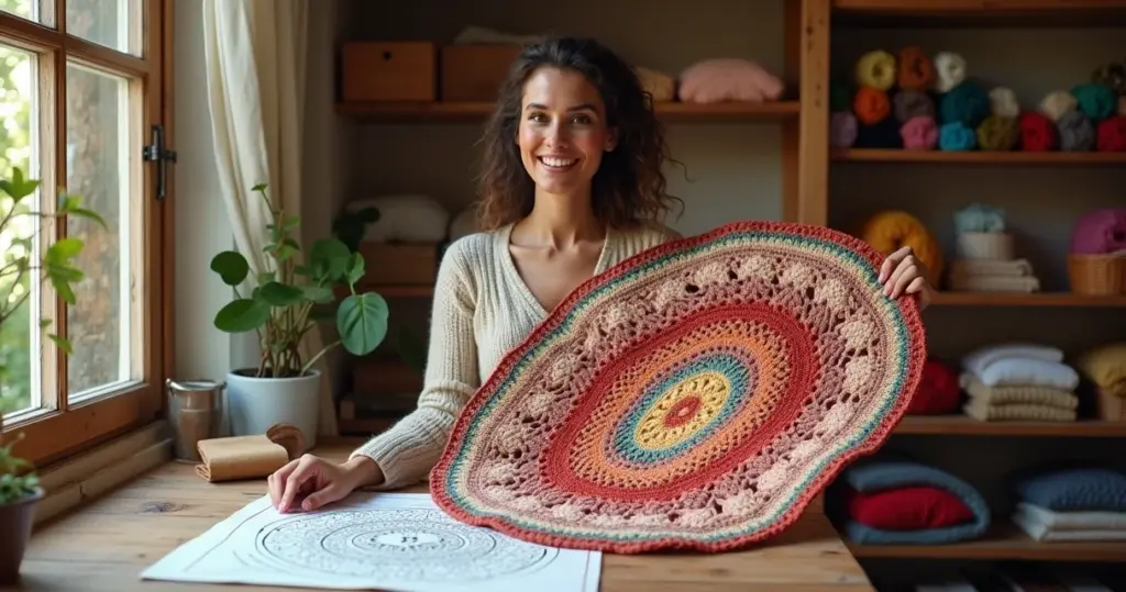 Tapete de croche oval passo a passo com grafico: faça como artesã e economize 70% Tapete de croche oval passo a passo com grafico: faça como artesã e economize 70%