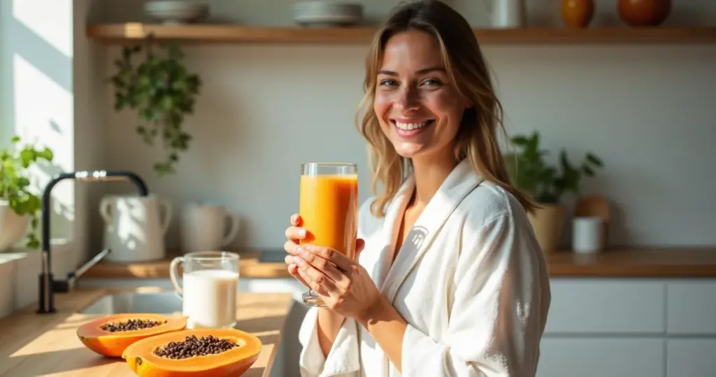 Vitamina de Mamão com Leite: Café da Manhã Perfeito em 5 Minutos