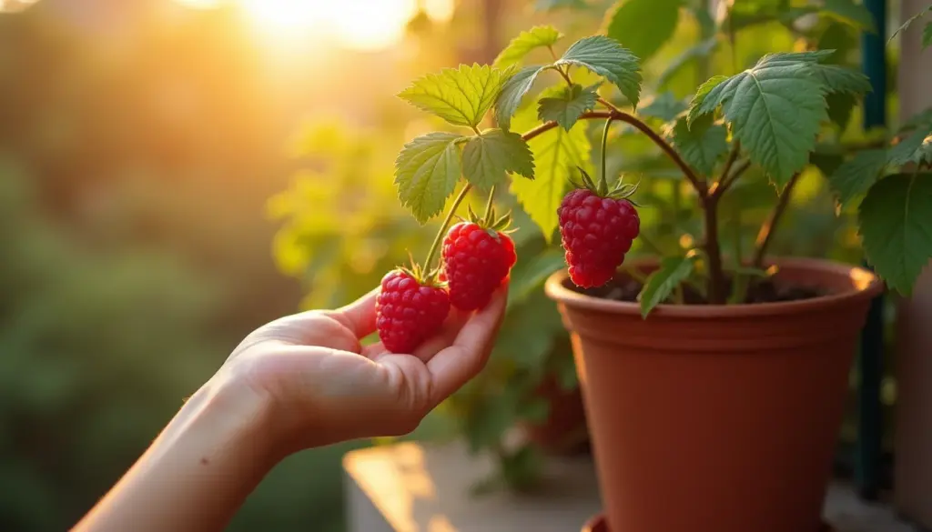 Pé de framboesa no vaso: colha frutos frescos em casa