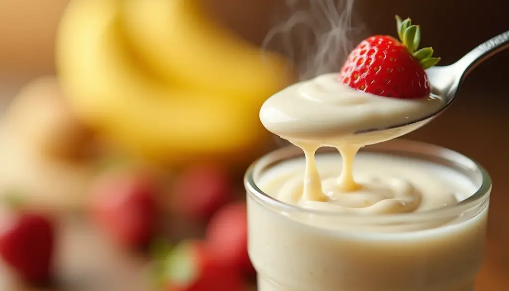 Vitamina com iogurte natural cremosa e sem erro Vitamina com iogurte natural cremosa e sem erro