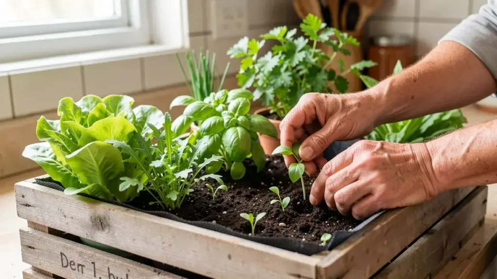 Horta em caixa de feira: como montar, o que plantar e quanto dura