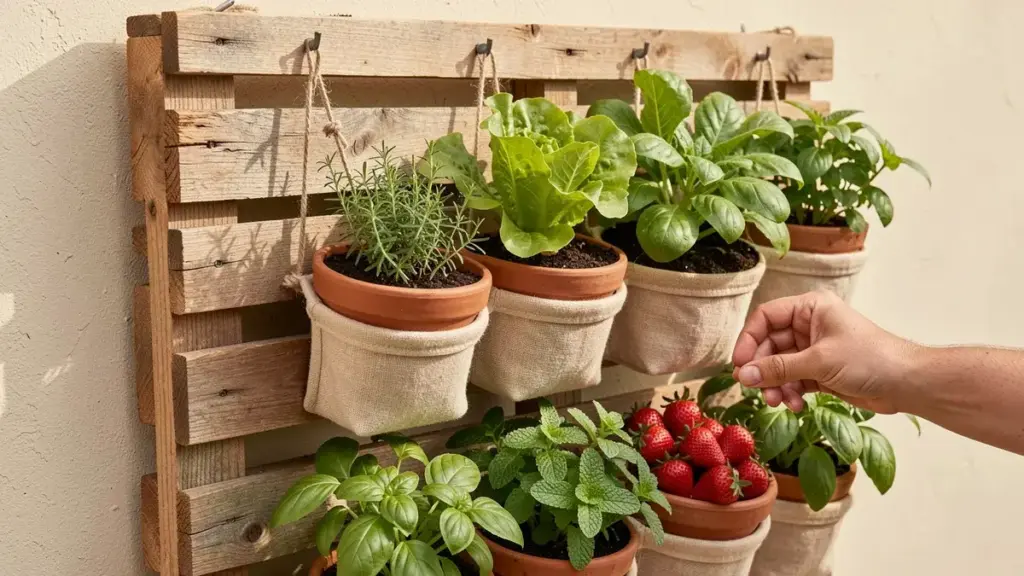 Horta Vertical Criativa e Decorativa Sem Furar Parede: Materiais, Plantas e Cuidados
