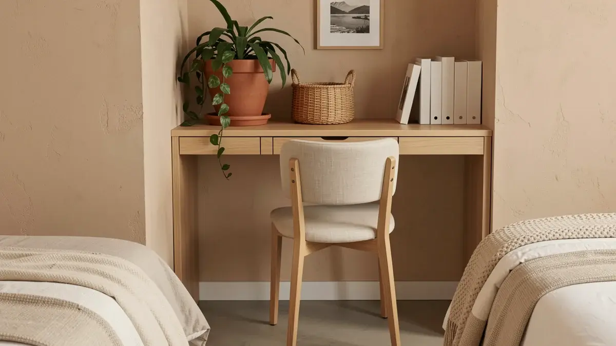 Decoração de quarto com mesa de estudo pequena: medidas que cabem de verdade Decoração de quarto com mesa de estudo pequena: medidas que cabem de verdade