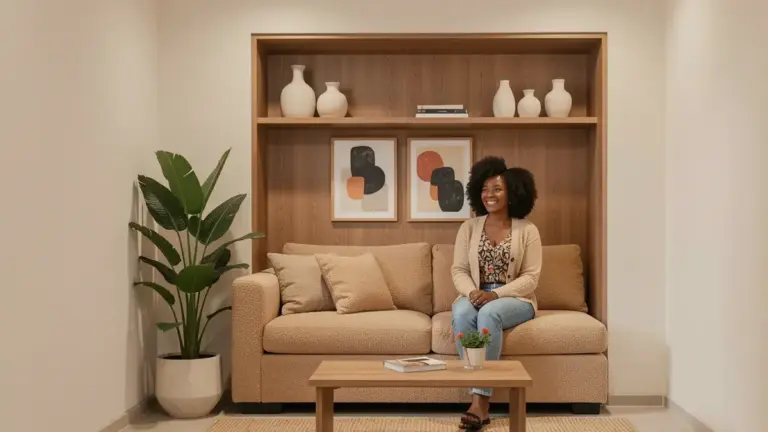 Decoração de sala pequena com sofá embutido: o que funciona de verdade Decoração de sala pequena com sofá embutido: o que funciona de verdade